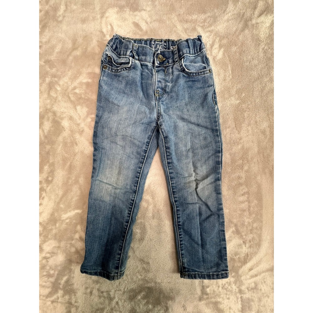 The Childrens Place Skinny Jeans Blue Wash Size 4T Kids Elastic‎ Waist